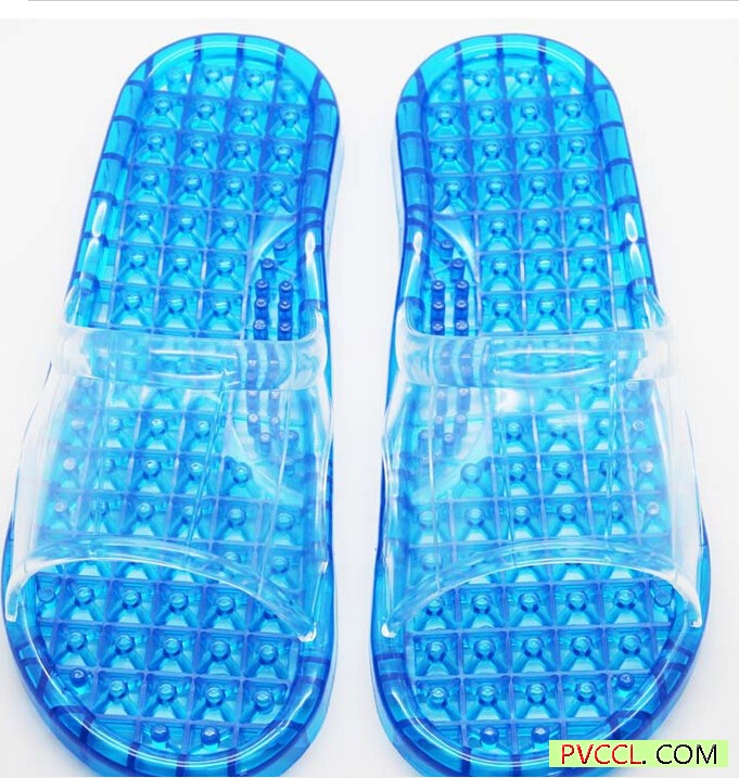 Blue Transparent Massage Slipper